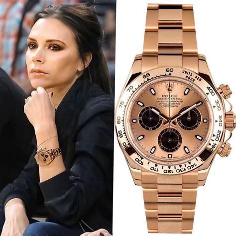 victoria beckham rolex rose gold watch|david Beckham watches.